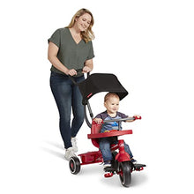 Load image into Gallery viewer, Radio Flyer Pedal &amp; Push 4-in-1 Stroll &#39; N Trike®, Red Tricycle, for Toddlers Ages 1-5 (Amazon Exclusive), Toddler Bike Large
