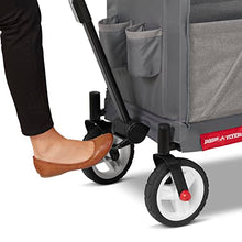 Load image into Gallery viewer, Radio Flyer Odyssey Collapsible Stroll N Wagon Folding Push and Pull Stroller Wagon with Removable Rear Storage Bag for Ages 1 to 3, Light Gray
