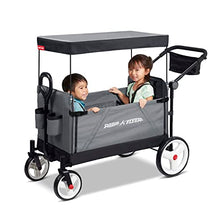 Load image into Gallery viewer, Radio Flyer City Luxe Stroll ‘N Wagon, Grey with Parent Caddy and Internal Storage Pockets, for 1+ Years
