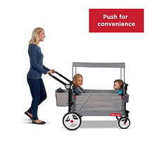 Load image into Gallery viewer, Radio Flyer Odyssey Collapsible Stroll N Wagon Folding Push and Pull Stroller Wagon with Removable Rear Storage Bag for Ages 1 to 3, Light Gray
