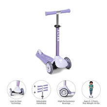 Load image into Gallery viewer, Radio Flyer Glider Jr., Radio Flyer Lean to Steer Toddler Scooter, Purple, for Kids Ages 2-5 Years
