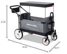 Load image into Gallery viewer, Radio Flyer City Luxe Stroll ‘N Wagon, Grey with Parent Caddy and Internal Storage Pockets, for 1+ Years
