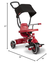 Load image into Gallery viewer, Radio Flyer Pedal &amp; Push 4-in-1 Stroll &#39; N Trike®, Red Tricycle, for Toddlers Ages 1-5 (Amazon Exclusive), Toddler Bike Large
