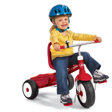 Load image into Gallery viewer, Radio Flyer Deluxe Steer and Stroll Kids Outdoor Recreation Bike Tricycle, Red
