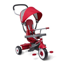 Load image into Gallery viewer, Radio Flyer EZ Fold 4 in 1 Stroll N Trike Versatile Infant Toddler Stroller Tricycle for Babies 9 Months to Children 5 Years Old, Red
