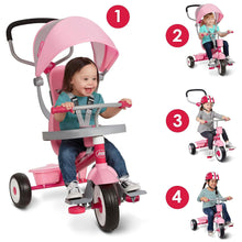 Load image into Gallery viewer, Radio Flyer 4 in 1 Stroll N Trike Versatile Infant Stroller Tricycle with Adjustable Seat for Babies 9 Months to Children 5 Years Old, Pink
