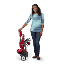 Load image into Gallery viewer, Radio Flyer Deluxe EZ Fold 4-in-1 Stroll &#39;N Trike, Red Tricycle, Toddler Bike
