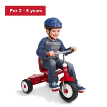 Load image into Gallery viewer, Radio Flyer Deluxe Steer and Stroll Kids Outdoor Recreation Bike Tricycle, Red
