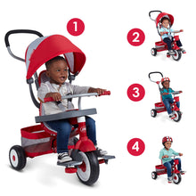 Load image into Gallery viewer, Radio Flyer 4-in-1 Stroll &#39;N Trike, Toddler Trike, Red Tricycle for Ages 1-5, Toddler Bike
