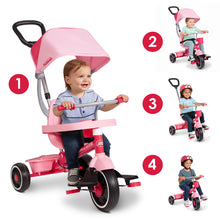 Load image into Gallery viewer, Radio Flyer Pedal &amp; Push 4-in-1 Stroll &#39;N Trike, Pink Tricycle, Tricycle for Toddlers Age 1-5, Toddler Bike (Amazon Exclusive), Large
