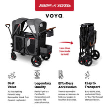 Load image into Gallery viewer, Radio Flyer Voya XT Stroller Wagon, 2 Seater Wagon Stroller for Kids, Baby Stroller Wagon
