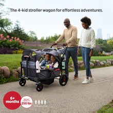 Load image into Gallery viewer, Radio Flyer Voya Stroller Wagon, 4 Seater Wagon Stroller for Kids with Low Sides, Baby Stroller Wagon, Quad Stroller
