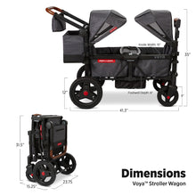 Load image into Gallery viewer, Radio Flyer Voya Stroller Wagon, 2 Seater Wagon Stroller for Kids with Low Sides, Baby Stroller Wagon, Double Stroller
