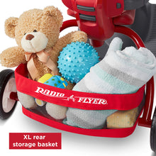 Load image into Gallery viewer, Radio Flyer Deluxe EZ Fold 4-in-1 Stroll &#39;N Trike, Red Tricycle, Toddler Bike
